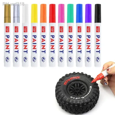 Waterproof Car Tyre Tire Tread Tire Paint Pen Marker DIY Art Drawing Pen Tool for RC Car Crawler TRX Axial SCX10 III 90046 D110