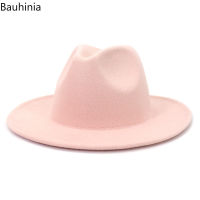 Women Winter Solid Hats 7CM Brim Felt Fedora Hats All-match Formal Dress Party Hats Wedding Decorate Jazz Cap gorras para mujer