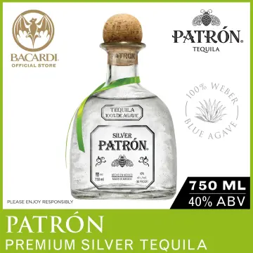 Patron Silver Tequila, 40% ABV - 50 ml Bottle 