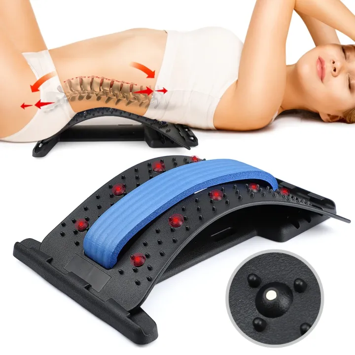 Multi-Level Adjustable Back Massager Stretcher Waist Neck Stretch ...