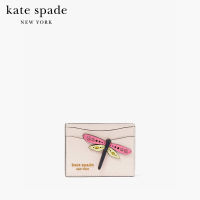 KATE SPADE NEW YORK DRAGONFLY EMBELLISHED LEATHER CARDHOLDER KB195 ที่ใส่บัตร