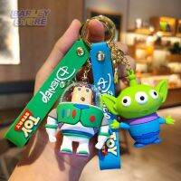 【Barley】ใหม่ พวงกุญแจ จี้ตุ๊กตา Buzz Lightyear strawberry bear มอนสเตอร์ขนฟู สามตา