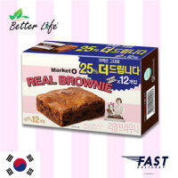 [พร้อมส่ง] Market O Real Brownie ขนมนำเข้าจากเกาหลี รสช็อคโกแล็ต บรรจุ 12 ชิ้น