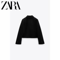 [ส่งของ]Zara ใหม่ เสื้อแจ็กเก็ตสูท กระดุมสองแถว ตัวสั้น สําหรับผู้หญิง