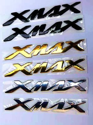 แผ่นเจลสัญลักษณ์บนกันชน3D 2ชิ้นสติกเกอร์สติกเกอร์โลหะโลโก้ BMW ติดถังสติกเกอร์สำหรับยามาฮ่า X-MAX XMAX 125 250 400ตกแต่งรถจักรยานยนต์ขนาด16*2.5ซม.