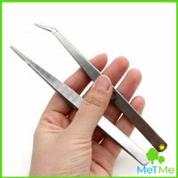 แหนบ คีบหนีบสแตนเลส คีมหนีบอเนกประสงค์ มี 2 แบบ  ปากคีบงอ ปากคีบแหลม Stainless steel tweezers