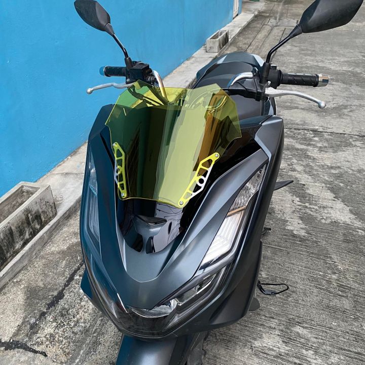 ชิวpcx160cc-ปี2021-แถมกระจกฟรี-ทรงซิ่ง-ชิวสองขั้น-เจาะชิวให้แล้ว-ชิวแต่ง-ของแต่pcx-ชิวหน้าpcx-honda-pcx160-windshield-motocycle-honda-pcx-2021-2023-pcx160