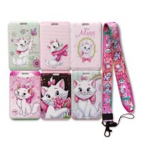 Disney Marie Cat Girls Credit Card ID Holder Bag Student Women Travel Bank Bus Business Card Cover Badge Accessories Gifts Card Holders