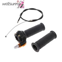 Wellsunny ที่จับคันเร่งแบบบิด + สายเคเบิ้ลสำหรับ47cc 49cc จักรยานสกปรกขนาดเล็ก