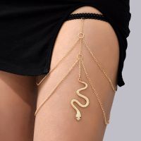 【CW】﹊  Snake Leg Chains Fashion Boho Jewelry Elastic Cord Thigh Multilayer