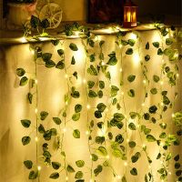 ZZOOI Tiny Leaf Garland Fairy Light Decor LED Copper Wire String Light for Wedding Forest Table Christmas Lights Home Party Decoration