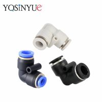 1PCS Pneumatic Fitting PV Air/Water Hose and Tube Push In Connector 4-16mm Plastic Pipe Hose Quick Connector Angle Adapter Plug Pipe Fittings  Accesso