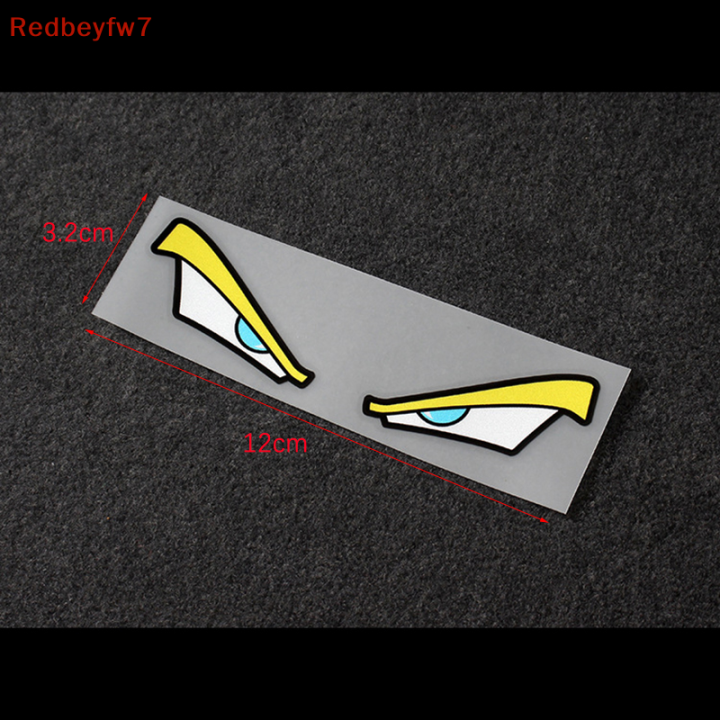 re-devil-eyes-สติกเกอร์ไฟเบรกรถยนต์สติกเกอร์ติดหมวกกันน็อครถยนต์ไฟฟ้าหน้าต่างด้านหลังสติกเกอร์สะท้อนแสงสำหรับรถจักรยานยนต์