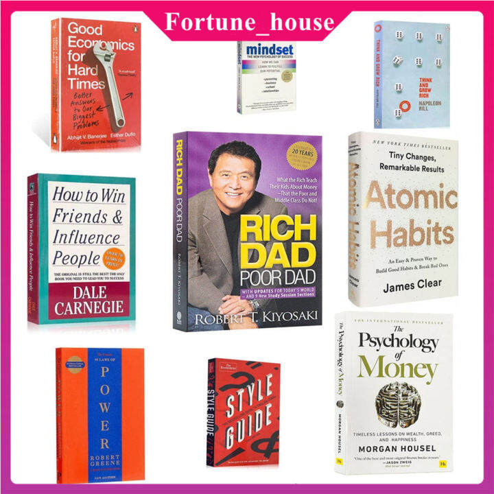 English Books Rich Dad Poor Dad Atomic Habits Psychology Of Money