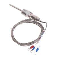 RTD PT100 Temperature Sensor Probe 5cm 1/2" NPT Thread with Detachable Connector 2M Cable 3-wire Temperature Sensor