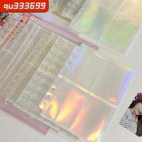 QU333699 10ชิ้น/เซ็ตแขนเครื่องผูกกระเป๋าด้านข้างคู่กระเป๋า2/4ดาวสีรุ้งเติมด้านในโปร่งใสแฟชั่นอัลบั้มรูปอัลบั้มบัตรภาพ Kpop แกนด้านใน