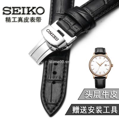 g2ydl2o Seiko SEIKO สายนาฬิกาข้อมือหนังวัวแท้ หัวเข็มขัดผีเสื้อ No. 5 20 22 มม. สําหรับผู้ชาย และผู้หญิง