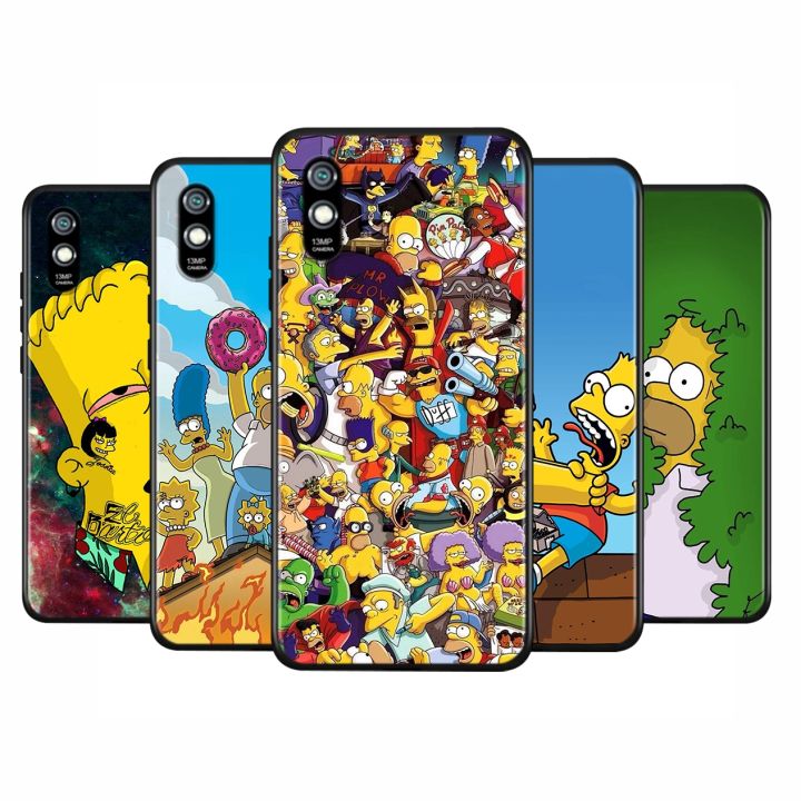 enjoy-electronic-the-simpsons-for-xiaomi-redmi-10-10x-9t-9c-9c-8-7-5-k50-k40s-gaming-4g-5g-silicone-tpu-soft-black-phone-case-fundas-coque