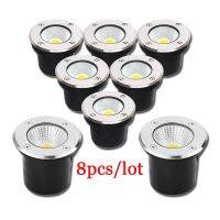 ☄□✁ 8 pcs Waterproof LED Underground Light 3W 5W 7W 10W 12W Outdoor Ground Garden Path Floor Buried Yard Spot Landscape 110V220V 12V