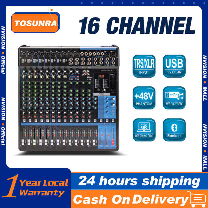 【TOSUNRA】16 Channel Mixing Console 16 Line Inputs Professional 16 ...
