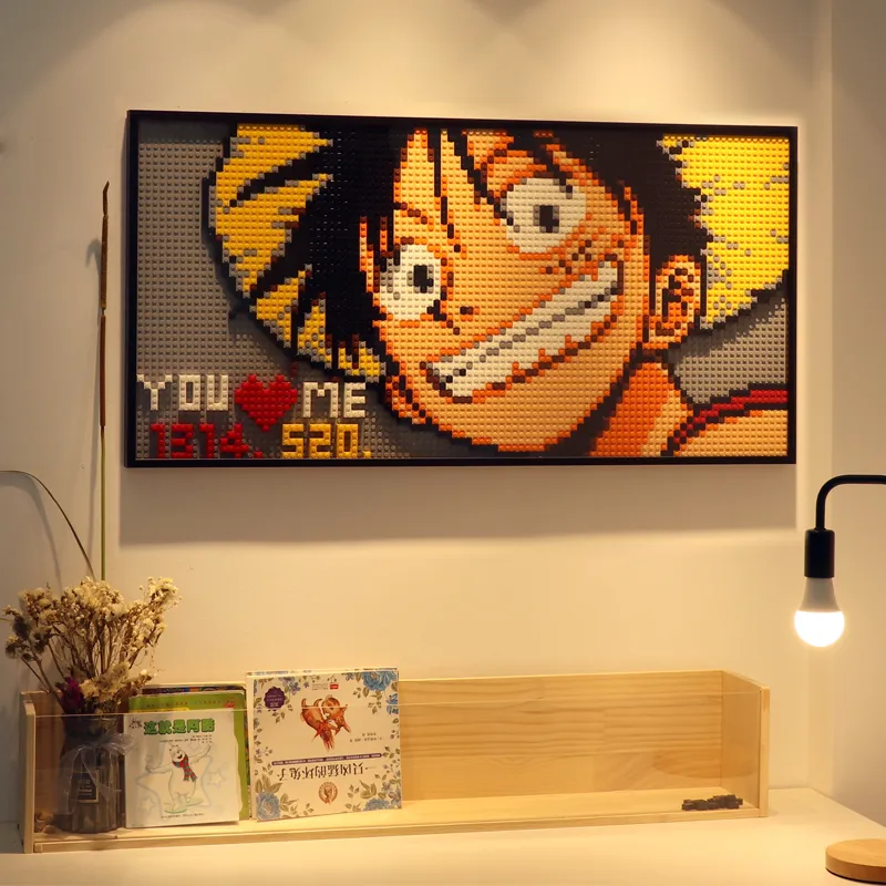 one piece Pixel Art Mosaic Painting Building Blocks MOC anime figure Luffy  Pixel art decor Toys for children birthday gift - AliExpress