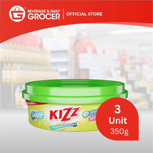 Kizz Antibacterial Dishwashing Paste Lemongrass (3 x 350g) 3 Unit | Lazada