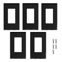 5pcs Night Light Ambient Light Sensor Duplex High-quality Durable Convenient Outlet Cover Wall Plate With Led Night Lights