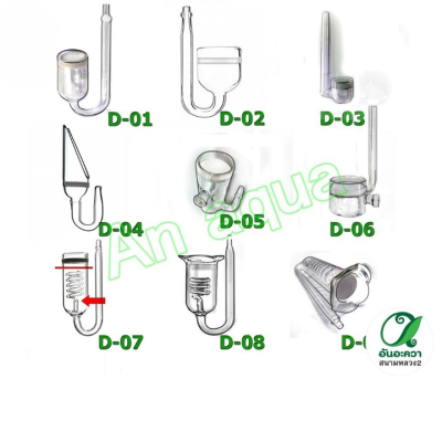 CO2 diffuser  ตัวละลายco2 แบบแก้ว