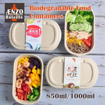 30 Sets/50 Sets Kraft Paper Packaging Box, Disposable Lunch Box, Takeout,  Rectangular Degradable Bento, Fruit Salad Bowl, Light Food