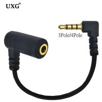 Headphone 3.5mm Extension Cable 3 4 Pole Audio Stereo 3.5mm Male to 90 Degree Right Angled Female M/F Plug Adapter Converter