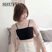 SHUFU 2105 สต็อกพร้อม สไตล์เกาหลี ผ้าฝ้ายสำหรับผู้หญิง เสื้อชั้นใน พลัสไซส์ เสื้อปิดไหล่