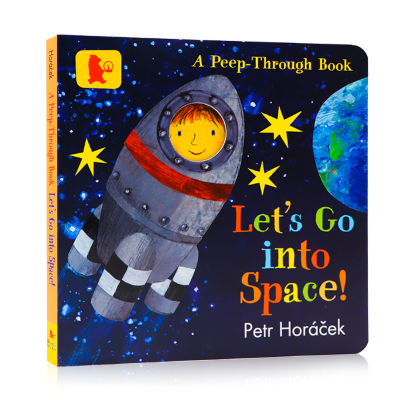 To discover space let S go into space original English picture book famous Petr horacek cave book paper board Encyclopedia of cosmic knowledge picture book childrens English Enlightenment cognition parent-child early education