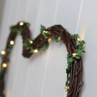 2M 20LED Artificial Flower Vine Copper Wire String Lights Silk Leaf Garland Fairy Light For Home Wedding Birthday Party Wreath