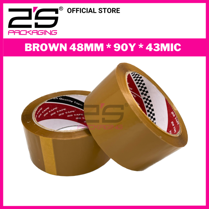2S OPP Tape 48mm x 90y x 43Micron Brown Tape Packaging strong adhesive