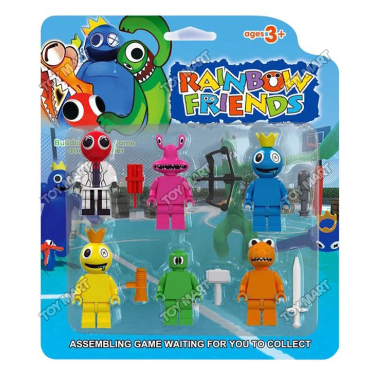 Famous Block Minifigure 6 PCS/SET with Accessories (Roblox, Rainbow Friends,  Plants vs Zombies)