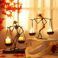 Nordic Metal Candlestick Home Decoration Abstract Character Sculpture Candle Holder Decor Handmade Figurines Candle holder Gift