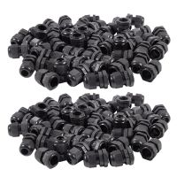 ✻❈ 100 X Black Plastic Waterproof Connector PG11 5-10Mm Diameter Cable Gland