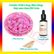 Combo Sáp Wax Lông kèm Mỡ Trăn Nguyên Chất