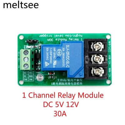 ♂ dc 5v 12v 1 channel โมดูลรีเลย์ 30 a พร้อมกับ optocoupler แยกระดับสูงและต่ํา