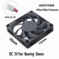 Gdstime 100 Pieces 70x70x15mm 7015 5V DC Brushless Cooling Fan 70mm x 15mm 2Pin PC Case Radiator 7cm Silent Cooler Cooling Fans