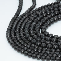 Natural Genuine Shungite Loose Round Beads 6mm 8mm 10mm - Hole Size 1mm+-0.1mm