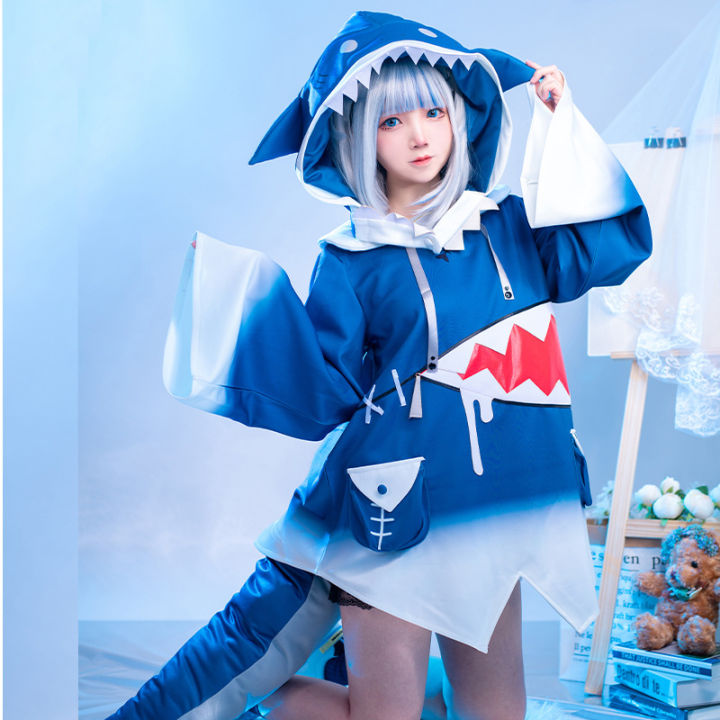 Japanese Amine Vtuber Hololive ENG Gawr Gura Shark Girl Cosplay ...