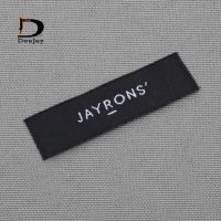 Custom brand clothing labels polyester cotton mixture yarn private logo woven tags 1000pcs/lot Labels