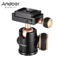 Andoer Q30 CNC Panorama Tripod Ball Head Aluminum Alloy 360 Degree Rotation Quick Release Plate for Smartphone Camera Desktop