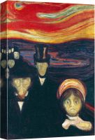 1ชิ้นศิลปะบนผืนผ้าใบสำหรับติดกำแพง-ความวิตกกังวลโดย Edvard Munch คนประวัติศาสตร์ภาพประกอบดี-ศิลปะบ้านสมัยใหม่,ตกแต่งผนัง,แขวนได้ในห้องนั่งเล่น,ห้องนอนและสำนักงาน