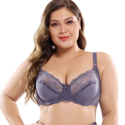 （A So Cute） TELIMUSSTO Womens ถ้วยขนาดใหญ่ B C D E F UnlinedFull CupBras Plus ขนาด38 40 42 4448 50Underwired Bralette