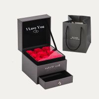 9 Roses Luxury Gift Box Necklace Rings Earrings Jewelry Boxs 2022 New In Drawer Design Accessories Bag Best Gifts For Girlfriend