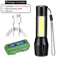 LED Flashlight Super Bright Mini Light 3 Modes USB Rechargeable Mini Flashlight with Build In Battery Outdoor Lighting Torches