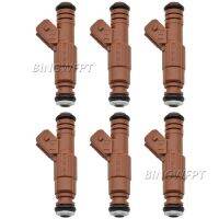 6PCS การใช้หัวฉีดอะไหล่รถยนต์ C70 S60 S70 2.4L 2.5L รถยนต์สำหรับ Volvo 0280155831