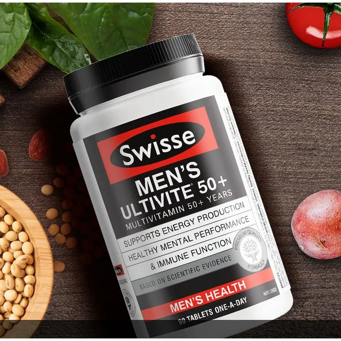 Swisse Men's Multi-Vitamin Tablets Over 50 Years Old 90 Tablets/Bottle ...